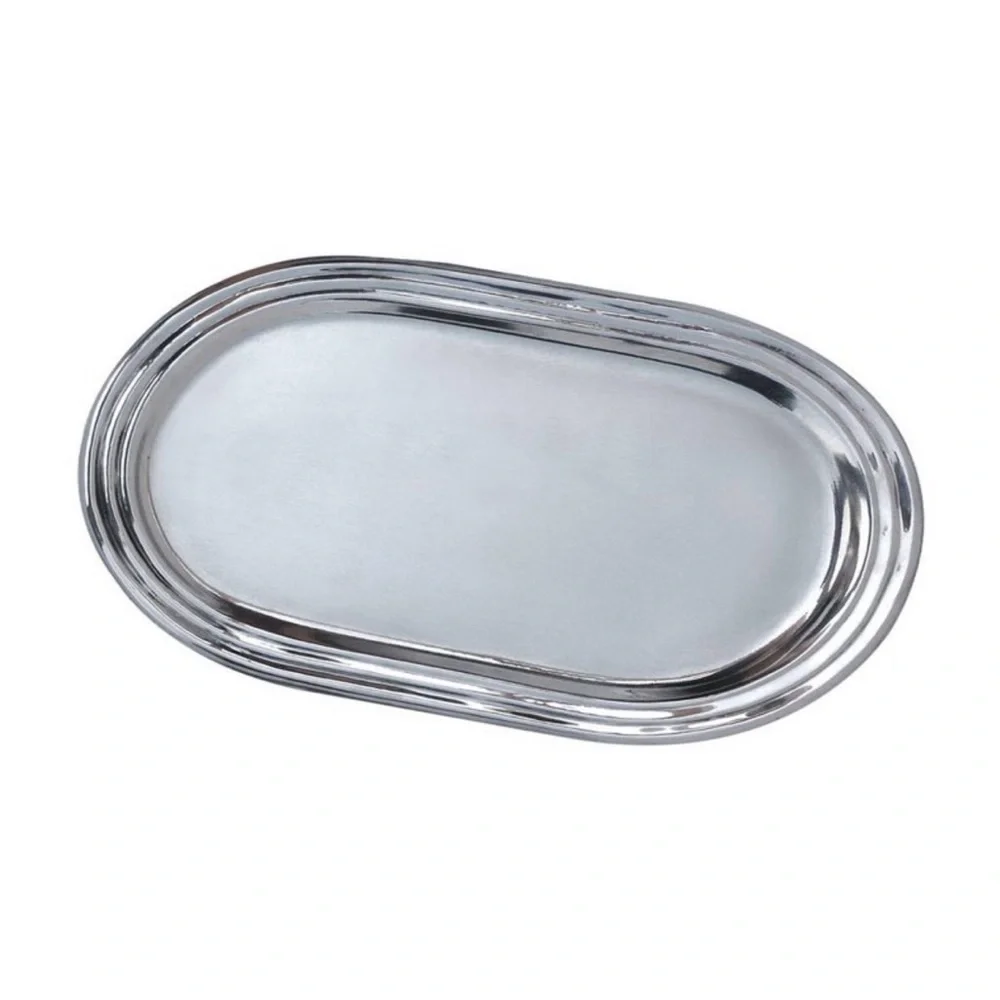 NU STEEL NWT chrome plated storage amenity tray -silver